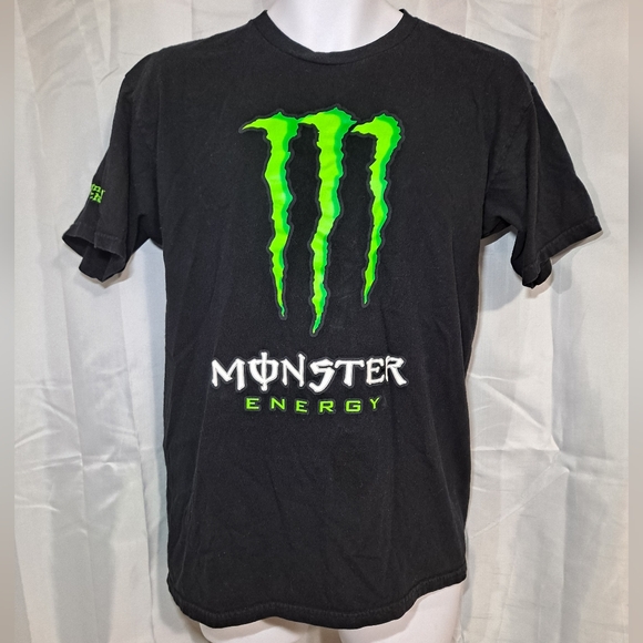 Monster Energy Adult T-shirt Medium Black/Neon Green Unisex "Unleash The Beast" - Picture 1 of 8